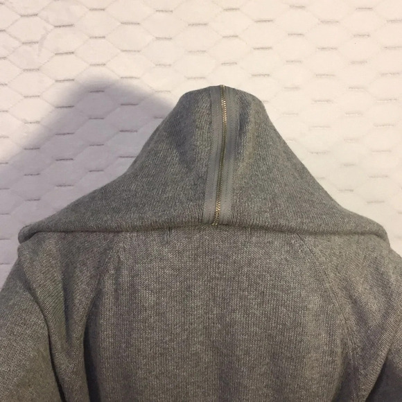 Anthro Sparrow Grey Sweater with Zipper Hoodie S - Picture 4 of 9